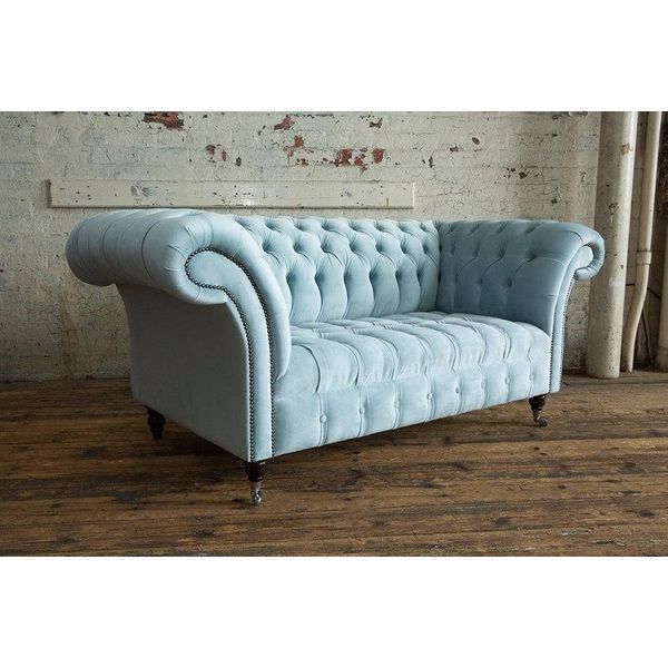 Divano Chesterfield In Pelle Divano A 2 Posti Divani Imbottiti Design Divani Di Lusso In Tessuto-image
