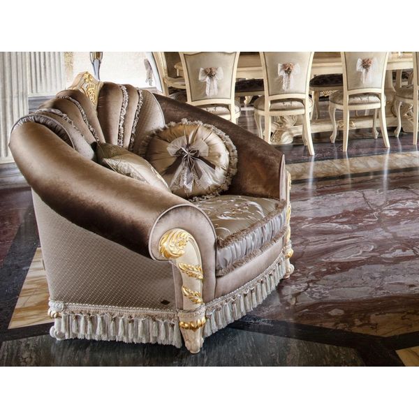 Poltrona Brown Designer 150 X 110 X 123 Cm Jvmoebel-image