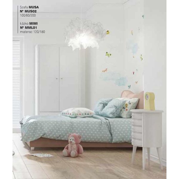 Camera Dei Bambini Letto Per Bambini Letto Comodino Armadio Legno Mobili Bianco Set 3 Pezzi-image