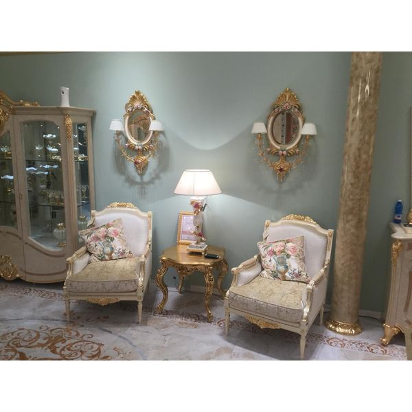 Poltrona Divano Tavolino Tavolino Divani Soggiorno Set 2X Poltrona Tavolino 3Pcs-image