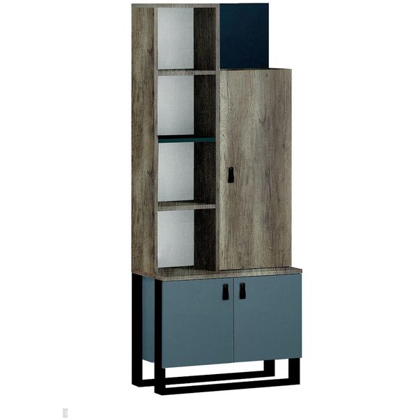 Libreria Armadio In Legno Sala Giovani Scaffale Mobili Design Moderno Nuovo-image
