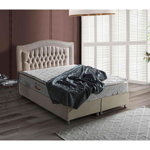 Camera Da Letto Design Letti Lusso Beige Tappezzeria Jvmoebel-image