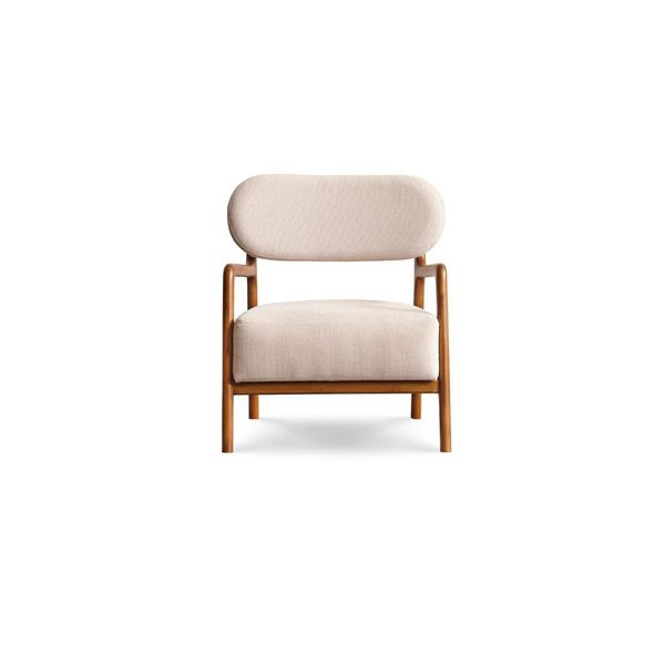 Poltrona Moderna Monoposto Poltrona 1 Posto In Tessuto Beige Jvmoebel-image
