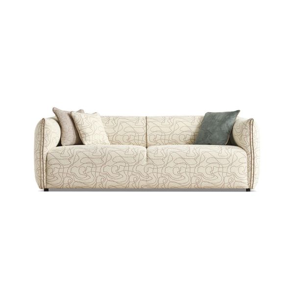 Divano A Tre Posti Divano A Tre Posti In Tessuto Beige Moderno Jvmoebel-image