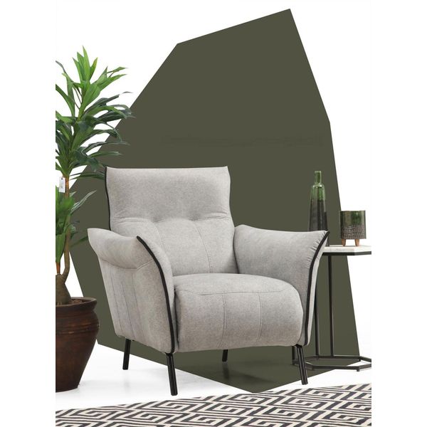 Poltrona Design Imbottitura Tessile Mobili Lusso Soggiorno Poltrona Moderna Imbottita Nuovo Jvmoebel-image