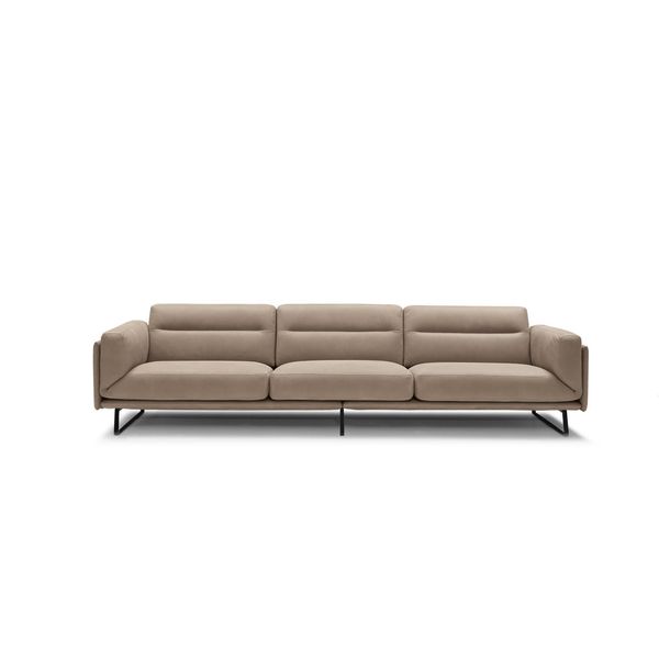 Divano 4 Posti In Pelle Divani Di Lusso Design Divano Beige Quattro Posti Xxl Jvmoebel-image