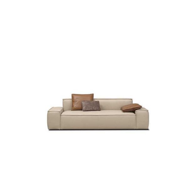 Soggiorno Divano 3 Posti Legno Beige Tappezzeria Mobili Divani Nuovo Jvmoebel-image