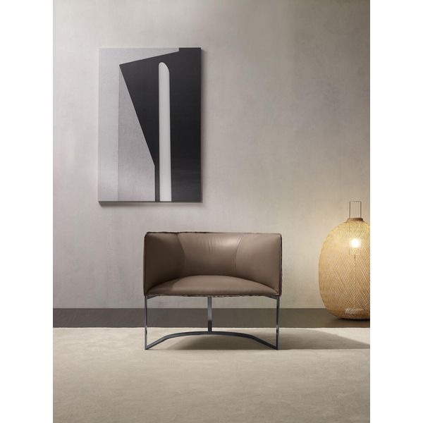 Mobili Di Lusso Grigio Prianera Design Poltrona In Pelle Soggiorno Jvmoebel-image