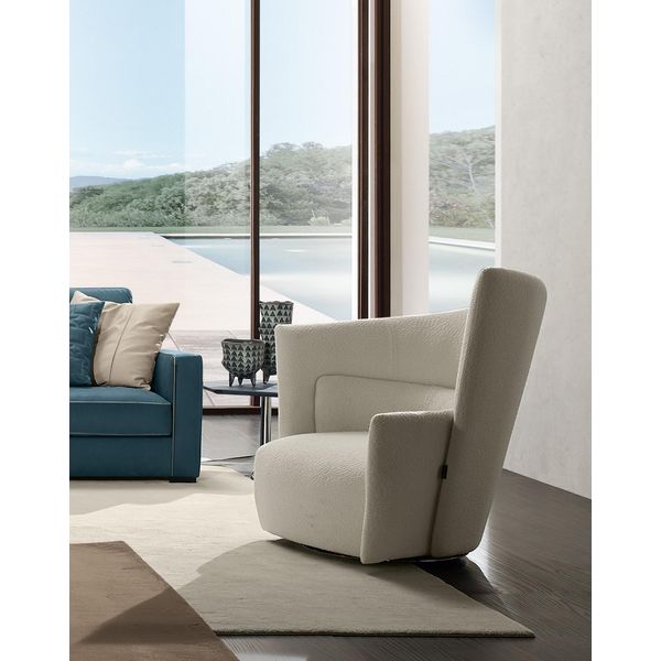 Poltrona Design Moderno Soggiorno Bianco Stile Italiano Lusso Prianera Nuovo Jvmoebel-image