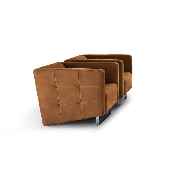 Lusso Poltrona Imbottitura Marrone Stile Italiano Design Arredamento Moderno Nuovo Jvmoebel-image