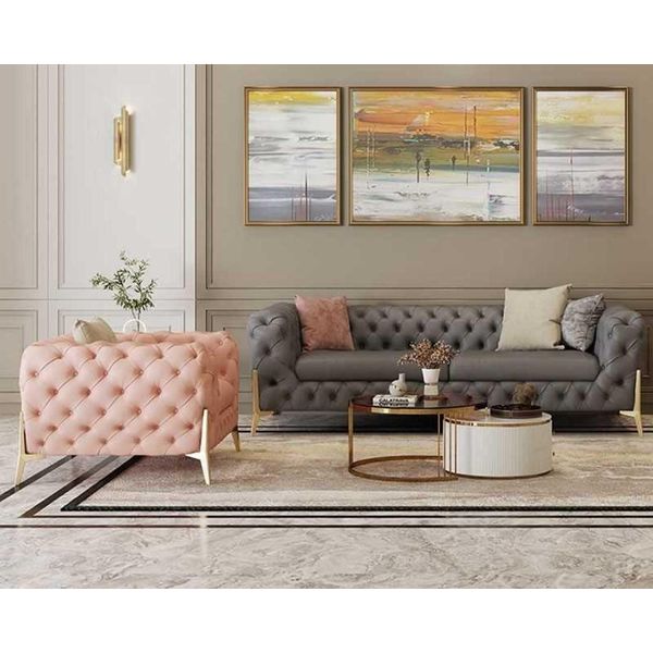Divano 3 Posti Design Divani Imbottiti Divani Relax Chesterfield Mobili Jvmoebel-image