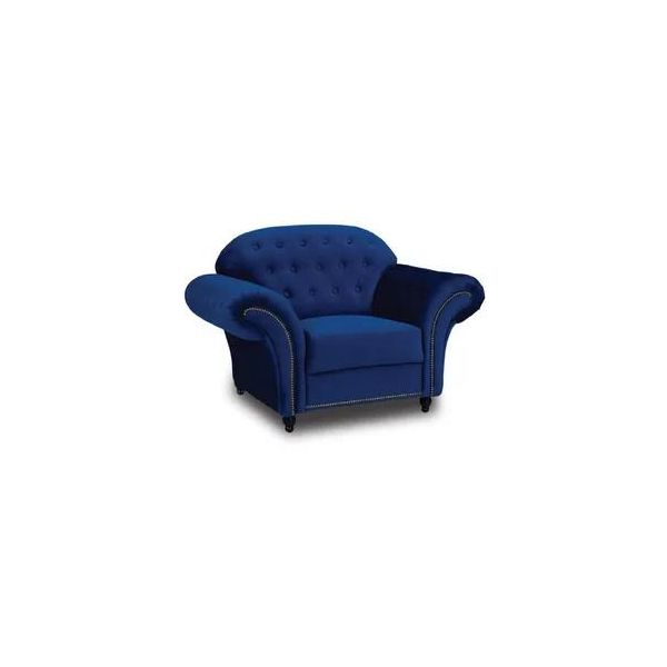 Poltrona Blu Divano Chesterfield Monoposto Divano Blu Jvmoebel-image
