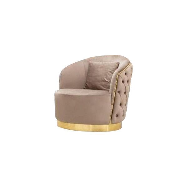 Soggiorno Designer Beige Chesterfield Poltrona Tappezzeria Mobili Lusso Design-image