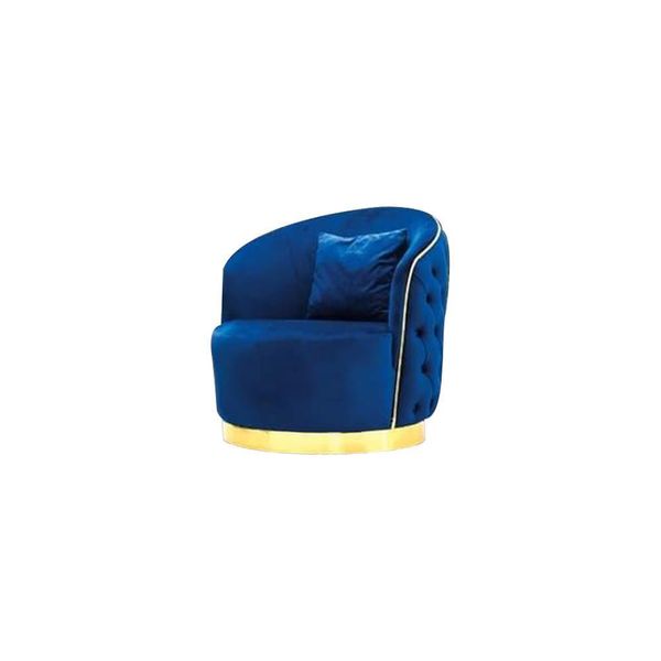 Poltrona Chesterfield Blu Salotto Poltrona Rotonda Di Design Monoposto Jvmoebel-image