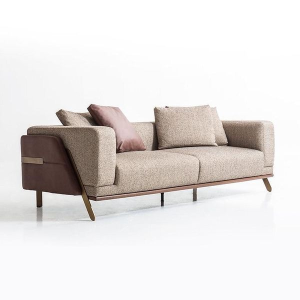 Divano Di Lusso Divani A 4 Posti Divani Moderni Imbottiti Divano Di Design Tessile Nuovo-image