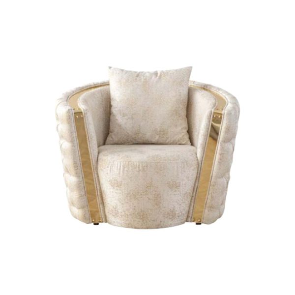Poltrona Monoposto Lusso 1 Posto Sedile Imbottito Design Tessile Moderno Nuovo Jvmoebel-image
