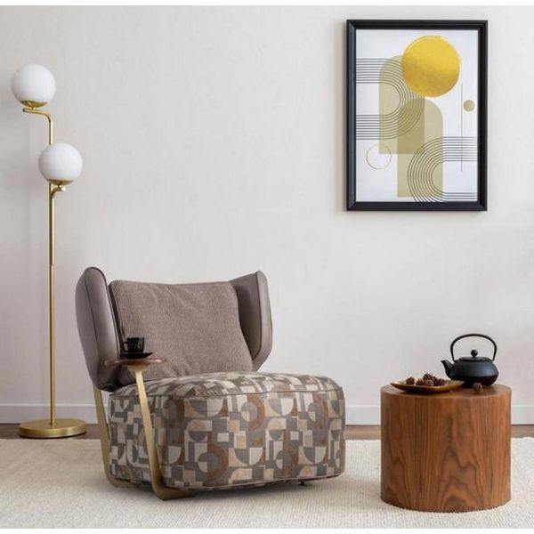 Poltrona Imbottita Colorata Soggiorno Poltrona Di Design Relax Monoposto Nuova-image