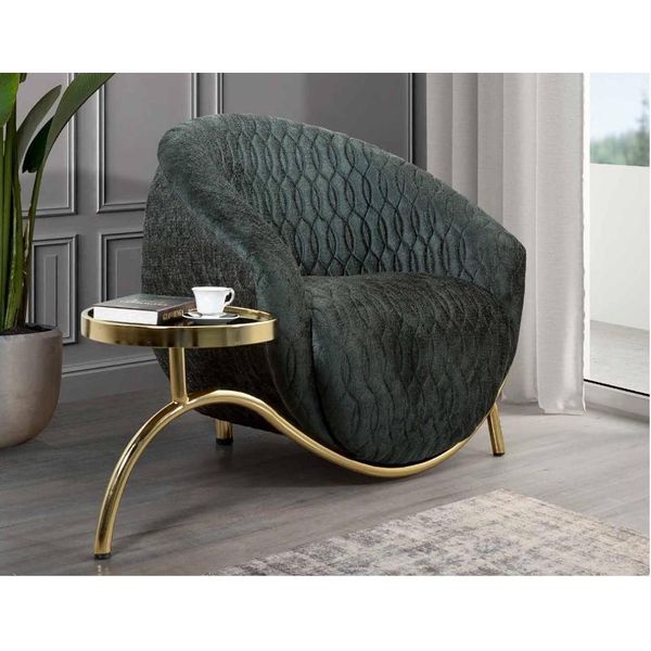 Poltrona Imbottita Verde Mobili Da Salotto Di Design Lussuosa Poltrona A 1 Posto-image