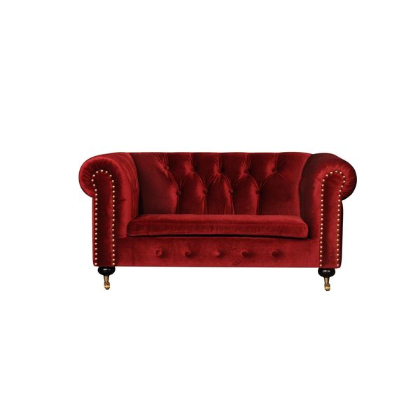 Divano Barocco Rococò - Divano Chesterfield In Tessuto 2 Posti In Pelle Tessile Jvmoebel ®-image