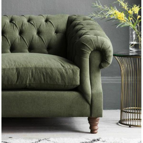 Divani Di Design - Divano Barocco Rococò Divano Tessile Velluto Chesterfield -Jvmoebel ®-image