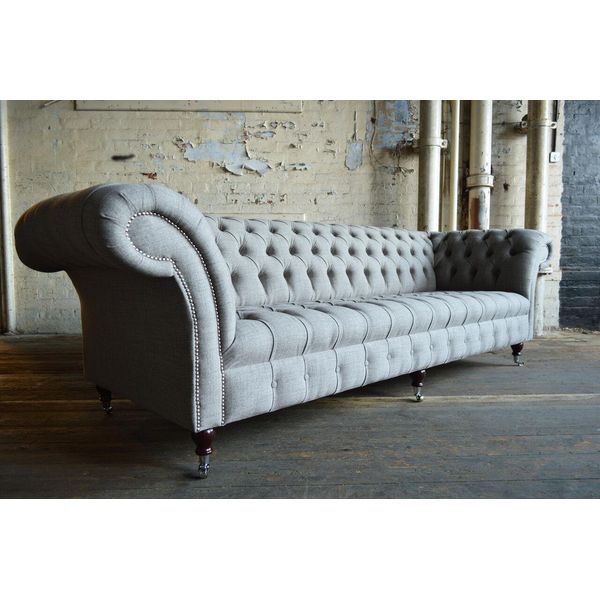 Divano In Tessuto Divano Chesterfield Grandi Divani Xxl Divani Seduta 265Cm Imbottitura-image