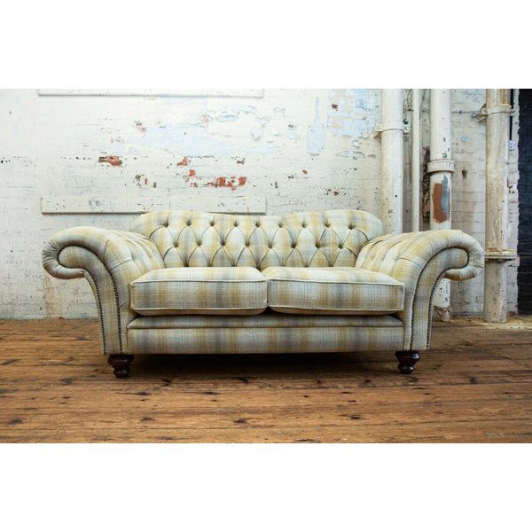 Divano Chesterfield 2 Posti Design Divani Imbottiti Divani In Pelle Relax Due Posti-image