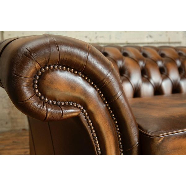 Divano Chesterfield 4 Posti Soggiorno Divano Divano Imbottito Divani Nuovo Xxl Grande-image