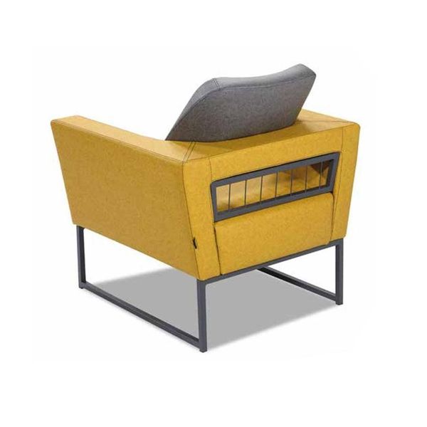 Poltrona Imbottita Gialla Lussuoso Salotto Monoposto Di Design 1 Posto-image