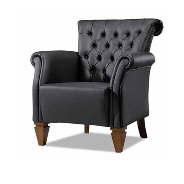 Poltrona Chesterfield Nera Poltrona Tv Di Design Poltrona Imbottita-image