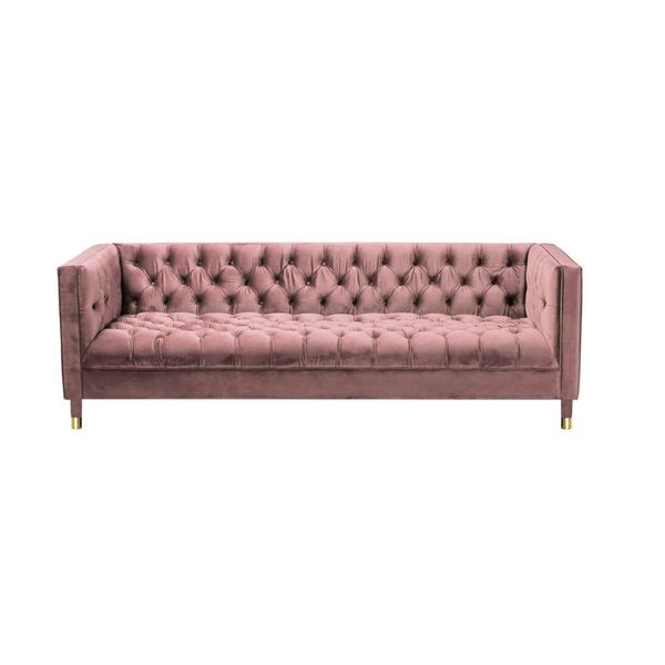 Divano Chesterfield Rosa Mobili 4 Posti Divani Tessuto Divani Xxl Grande 230Cm-image