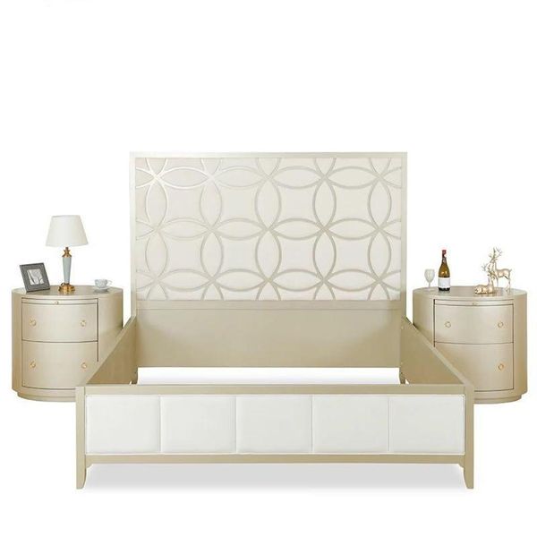 Letto Di Lusso Letti In Legno 180X200Cm Camera Da Letto Classica Mobili Italiani Nuovo-image