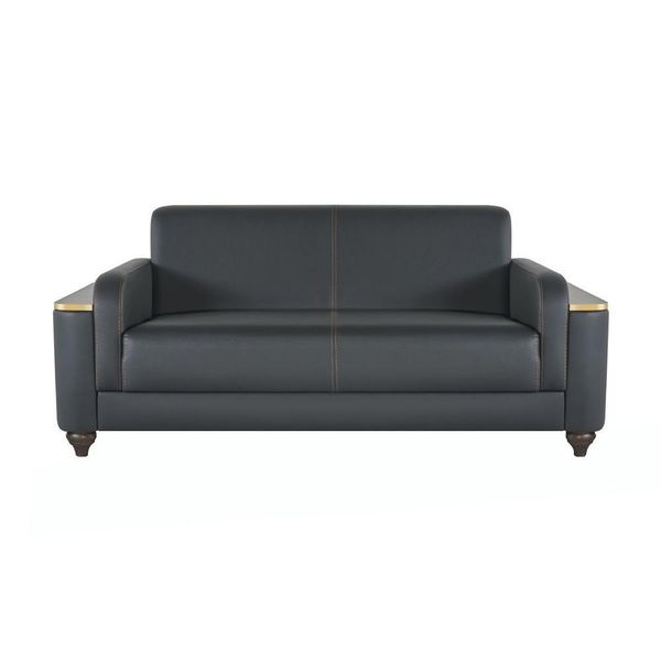 Divano 2 Posti Studio Design Moderno Nero Soggiorno Unicolore-image
