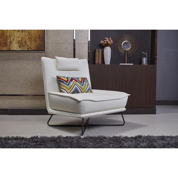 Lusso Sedia Imbottitura Cocktail Relax Lounge Club Sedie Mobili Design Poltrona Bianco-image
