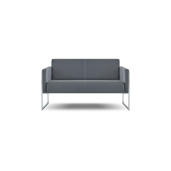 Divano 2 Posti Grigio Studio Monocromatico Soggiorno Stile Design Moderno-image