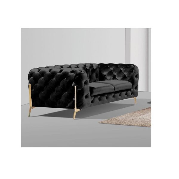 Divano Chesterfield Di Design A 2 Posti Divano In Velluto Imbottito In Tessuto Divani A Due Posti Nuovo-image