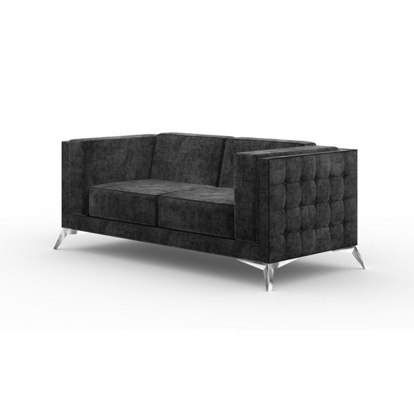 Divano 2 Posti In Tessuto Divano Tessile Due Posti Design Moderno Sedile Imbottito Divani-image