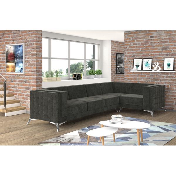 Divano Angolare Divano Chesterfield Divano Imbottito Suite Zona Giorno Design A L Nuovo-image