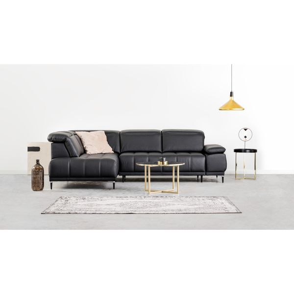 Design Tappezzeria Moderna Letto In Pelle Funzione Tessuto Grigio Divano Angolare Divano A L Divano A L-image
