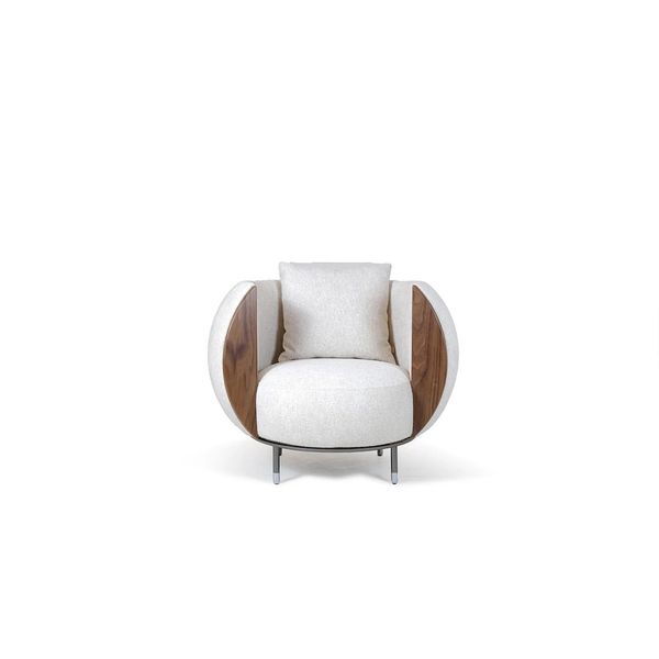 Poltrona Moderna Di Design Divano Imbottito Seduta Imbottita Mobili Imbottiti Arredamento Soggiorno-image