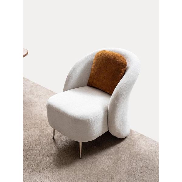 Poltrona Design Bianco Divano Divano A Seduta Lusso Nuovo Relax Lounge Club Tappezzeria Mobili-image
