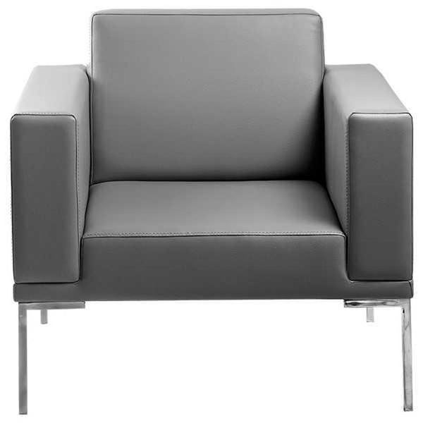 Poltrona Tv Grigia Poltrona Imbottita Di Design Poltrona Reclinabile Relax Monoposto-image