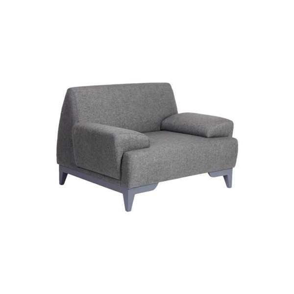 Poltrona Di Design Grigia Soggiorno Moderno Poltrona Imbottita Relax A 1 Posto-image