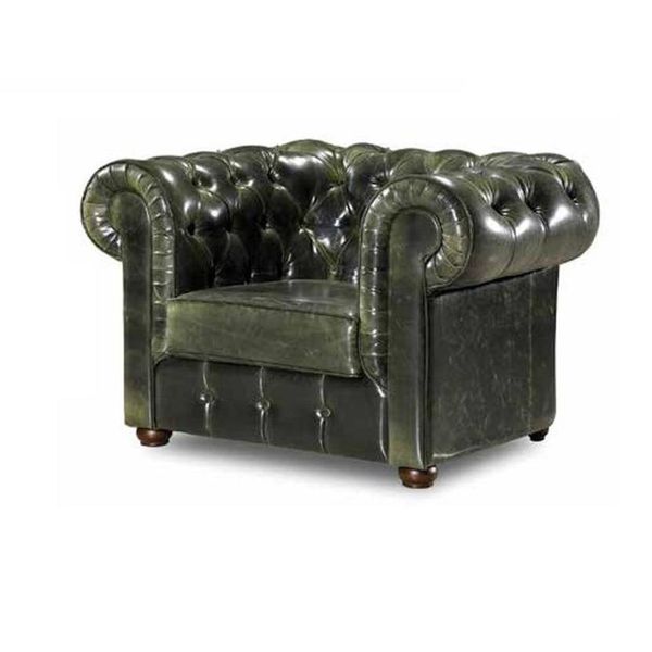 Poltrona Di Design Salotto Di Lusso 1 Posto Relax Club Imbottitura Chesterfield-image
