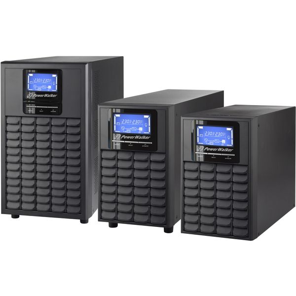 Powerwalker Vfi 3000C Lcd - Ups - 2400 Watt - 3000 Va 9 Ah - RS-232, Usb - Porte Di Uscita: 4 - Pfc - Nero-image