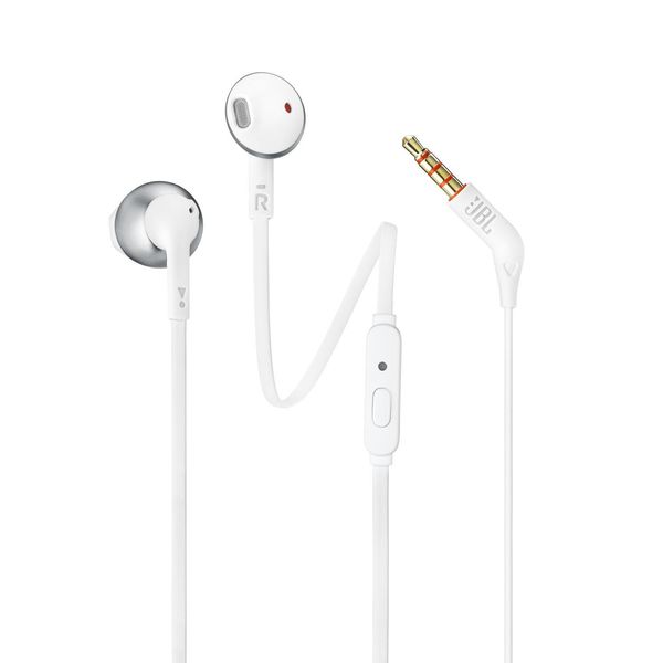 Jbl Tune 205, Cuffie Musicali In-Ear Cablate, Cromo, Bianco-image