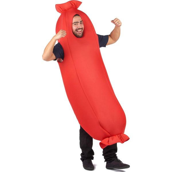 Costume Divertente Da Salsiccia Bockwurst Adulto Rosso - Taglia Unica-image
