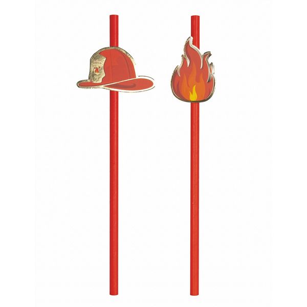 Cannucce Dei Vigili Del Fuoco Decorazione Per Feste Di Compleanno Per Bambini 10 Pezzi Rosso - Taglia Unica-image