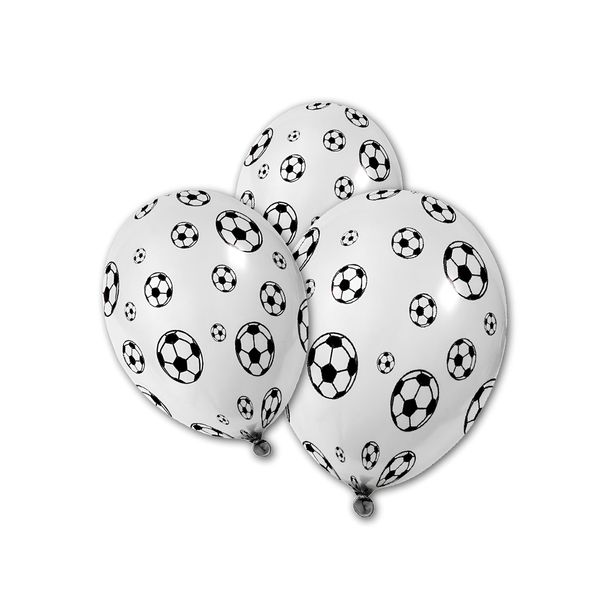 Palloni Calcio 5 Pezzi Bianco-Nero 36X30Cm - Taglia Unica-image
