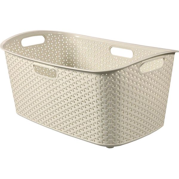 Cesto Curver My Style, 47 Litri, Crema, 60X39X28 Cm, Per Biancheria-image