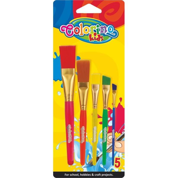 Pennelli Colorino Con Manici In Plastica Jumbo Set Da 5-image